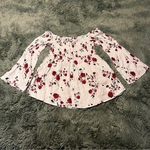 Torrid off the shoulder button down top